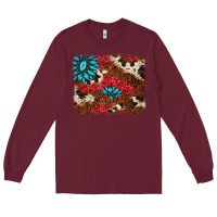 Burgundy gemstone cowhide background Long Sleeve Tee - AdoDesignShop