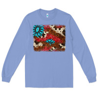 Colony Blue gemstone cowhide background Long Sleeve Tee - AdoDesignShop