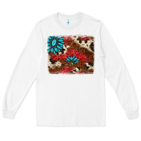 White gemstone cowhide background Long Sleeve Tee - AdoDesignShop