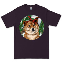 Plum Shiba Inu Christmas Premium Tee - RanaPortraitStore