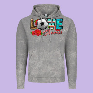 Love Soccer Vintage Hoodie Designed By Hra Design Shop