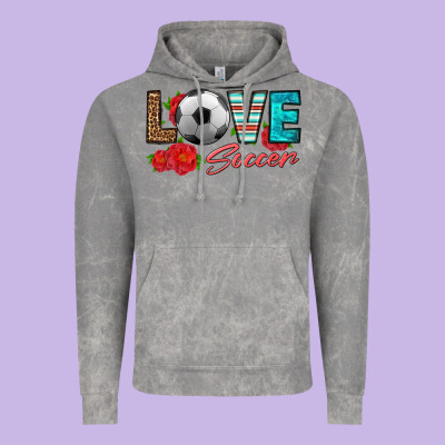 Love Soccer Vintage Hoodie Designed By Hra Design Shop