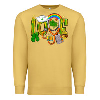 Antique Gold St. Patrick's Love Nurse Premium Sweatshirt - BundleAndBundleShop