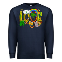 Navy St. Patrick's Love Nurse Premium Sweatshirt - BundleAndBundleShop