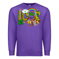 Purple St. Patrick's Love Nurse Premium Sweatshirt - BundleAndBundleShop