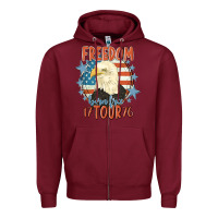 Burgundy freedom born free tour 1776 Zipper Hoodie - MaliasSmallBusiness