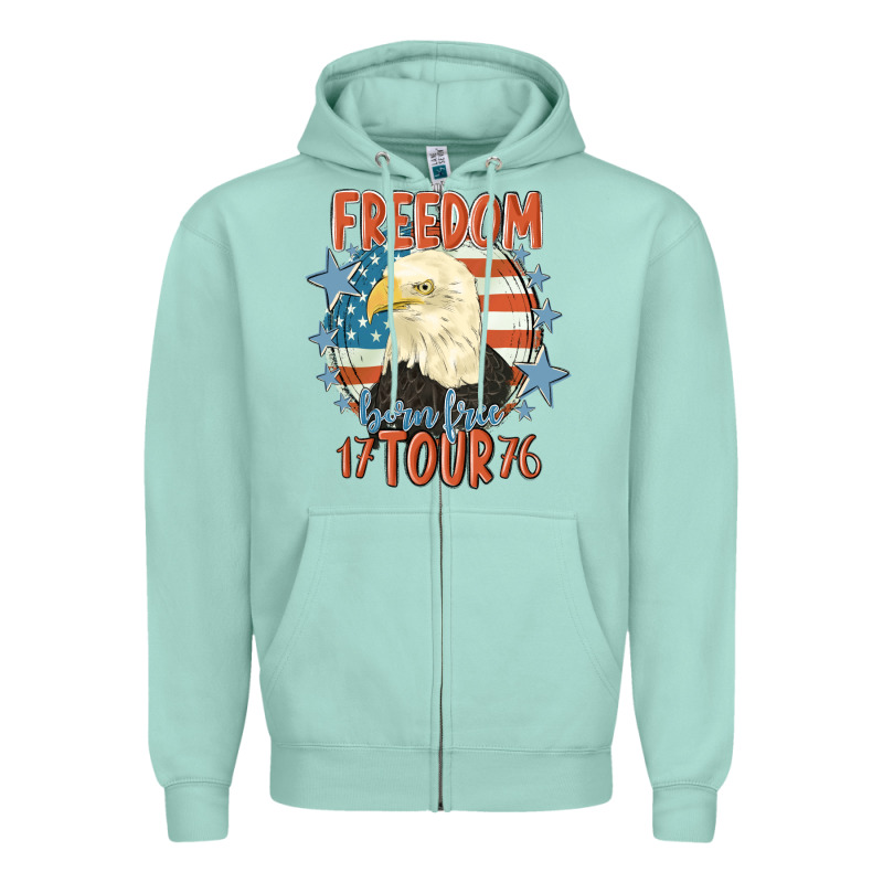 Freedom Born Free Tour 1776 Zipper Hoodie by MaliasSmallBusiness | Teevron