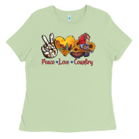 Matcha peace love country american texas flag boots Ladies Tee - AdoDesignShop