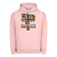 Pigment Salmon She loves Jesus and America too sunflower Urban Hoodie - HowdyJamesFarm