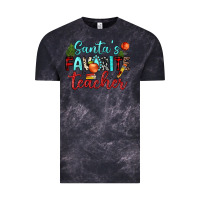 Cloud Black santa s favorite teacher Vintage Tee - JahusDesignShop