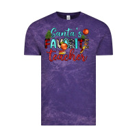 Cloud Purple santa s favorite teacher Vintage Tee - JahusDesignShop