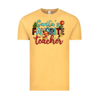 Vintage Mustard santa s favorite teacher Vintage Tee - JahusDesignShop