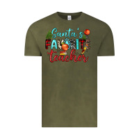 Vintage Olive santa s favorite teacher Vintage Tee - JahusDesignShop