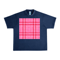 Navy valentines day plaid seamless pattern Urban Heavy Tee - BundleAndBundleShop
