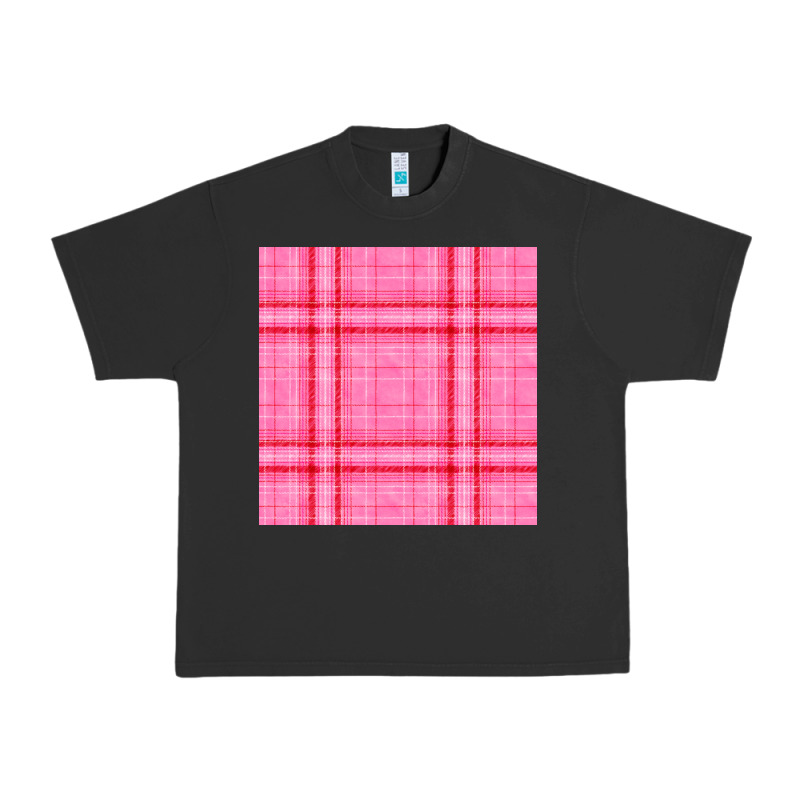 Valentines Day Plaid Seamless Pattern Urban Heavy Tee by BundleAndBundleShop | Teevron