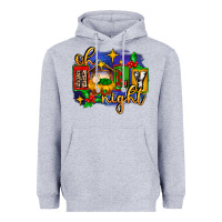 Heather Grey oh holy night with baby jesus for christmas Heavyweight Hoodie - MaliasSmallBusiness