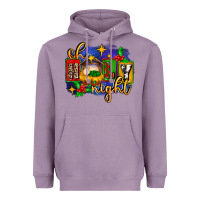 Lavender oh holy night with baby jesus for christmas Heavyweight Hoodie - MaliasSmallBusiness