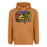 Oh Holy Night With Baby Jesus For Christmas Heavyweight Hoodie | Teevron