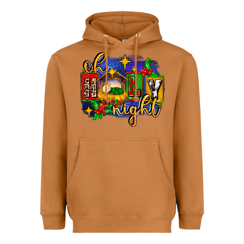 Oh Holy Night With Baby Jesus For Christmas Heavyweight Hoodie by MaliasSmallBusiness | Teevron