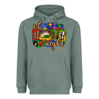 Sage oh holy night with baby jesus for christmas Heavyweight Hoodie - MaliasSmallBusiness