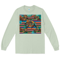 Matcha bucking bronco serape turquoise Long Sleeve Tee - Artiststas
