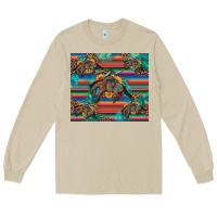 Mushroom bucking bronco serape turquoise Long Sleeve Tee - Artiststas