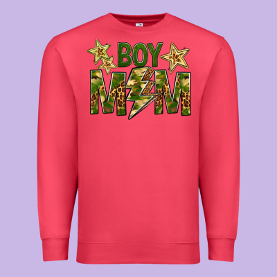 Boy Mom Premium Sweatshirt Designed By Bundleandbundleshop