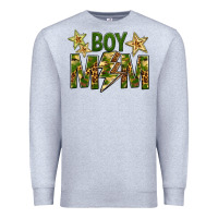 Heather Grey Boy Mom Premium Sweatshirt - BundleAndBundleShop