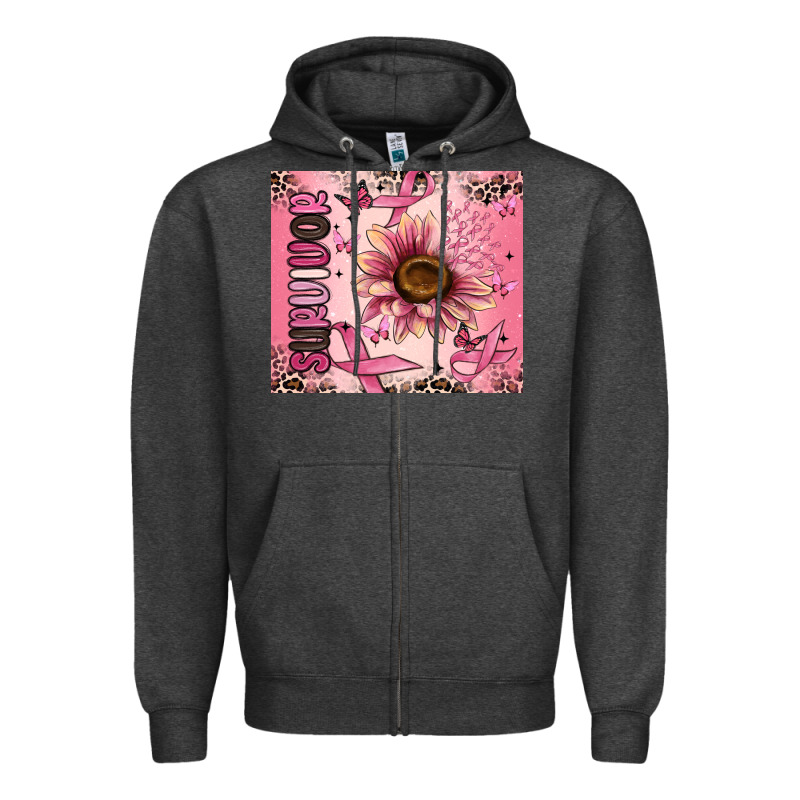 Breast Cancer Survivor Zipper Hoodie by MaliasSmallBusiness | Teevron