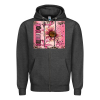 Charcoal Heather breast cancer survivor Zipper Hoodie - MaliasSmallBusiness