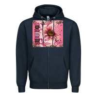 Navy breast cancer survivor Zipper Hoodie - MaliasSmallBusiness