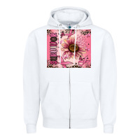 White breast cancer survivor Zipper Hoodie - MaliasSmallBusiness