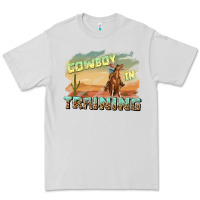 Dove Grey cowboy in training Premium Tee - texasbilliewilder