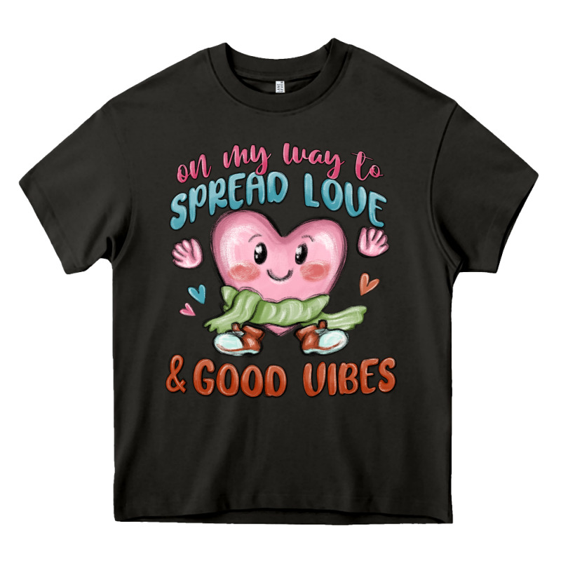 On My Way To Spread Love Heavy Core Tee by MaliasSmallBusiness | Teevron