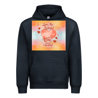 Navy love the world like the one Urban Hoodie - TumblerDesignByShophia