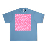 Pebble Blue valentines day heart seamless pattern Urban Heavy Tee - BundleAndBundleShop