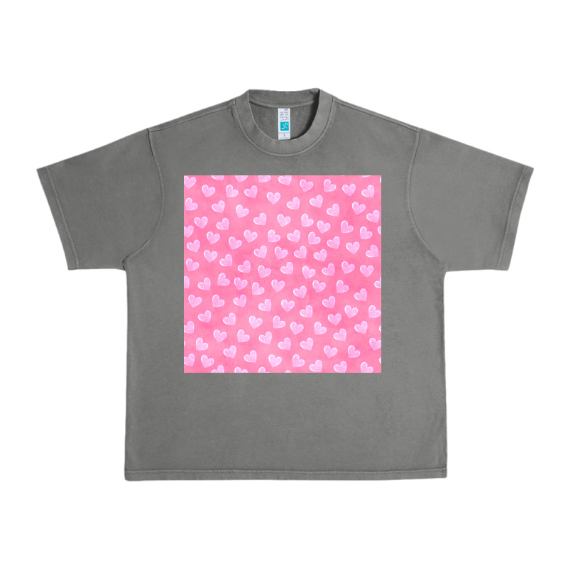 Valentines Day Heart Seamless Pattern Urban Heavy Tee by BundleAndBundleShop | Teevron