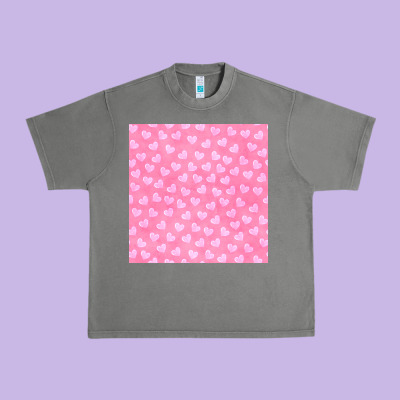 Valentines Day Heart Seamless Pattern Urban Heavy Tee Designed By Bundleandbundleshop