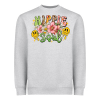 Heather Grey hippie soul Heavyweight Sweatshirt - JahusDesignShop