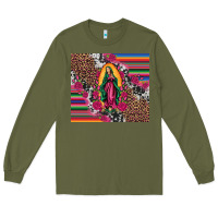 Army Green our lady of guadalupe serape background tumbler Long Sleeve Tee - Artiststas