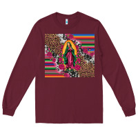 Burgundy our lady of guadalupe serape background tumbler Long Sleeve Tee - Artiststas