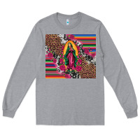 Heather Grey our lady of guadalupe serape background tumbler Long Sleeve Tee - Artiststas