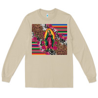 Mushroom our lady of guadalupe serape background tumbler Long Sleeve Tee - Artiststas