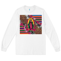 White our lady of guadalupe serape background tumbler Long Sleeve Tee - Artiststas