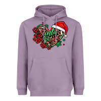 Lavender santa paws christmas heart Heavyweight Hoodie - MaliasSmallBusiness