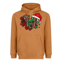 Santa Paws Christmas Heart Heavyweight Hoodie | Teevron