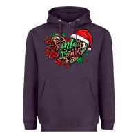 Plum santa paws christmas heart Heavyweight Hoodie - MaliasSmallBusiness