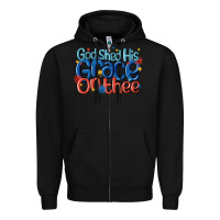 Black god shed his grace on the thee Zipper Hoodie - MaliasSmallBusiness
