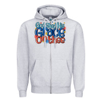Heather Grey god shed his grace on the thee Zipper Hoodie - MaliasSmallBusiness