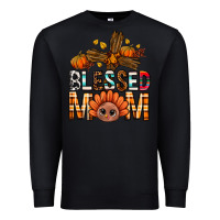 Black Western Blessed Mom With Cross Premium Sweatshirt - BundleAndBundleShop